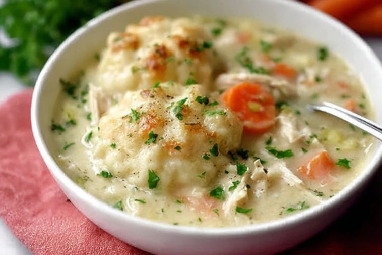 Classic Chicken And Dumplings With Biscuits
