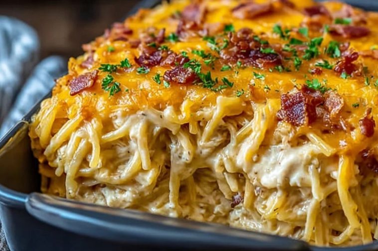 Creamy Southern Spaghetti Bake