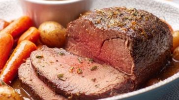 Dutch Oven Pot Roast Beef With French Onion Gravy