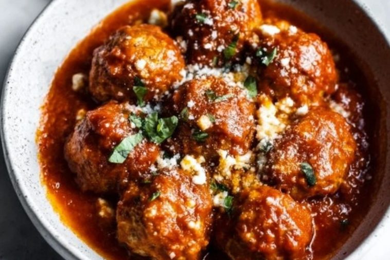 Keto Italian Meatballs with Marinara Sauce
