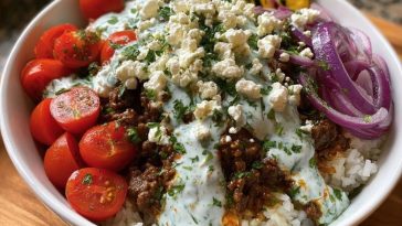 Lamb Gyro Bowls with Dreamy Creamy Sauce