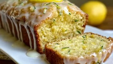 Moist Lemon Zucchini Cake with Sweet Glaze