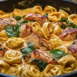 One Pot Spicy Garlic Butter Chicken Tortellini