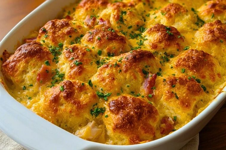 Chicken Bubble Biscuit Bake Casserole