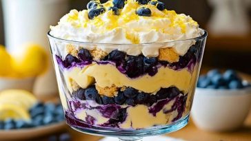 Easy Lemon Blueberry Cheesecake Trifle