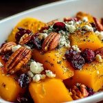 Honey Roasted Butternut Squash with Cranberries, Pecans, and Feta