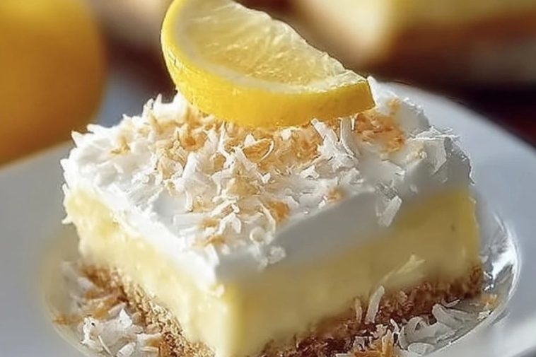No-Bake Lemon Coconut Cheesecake Bars