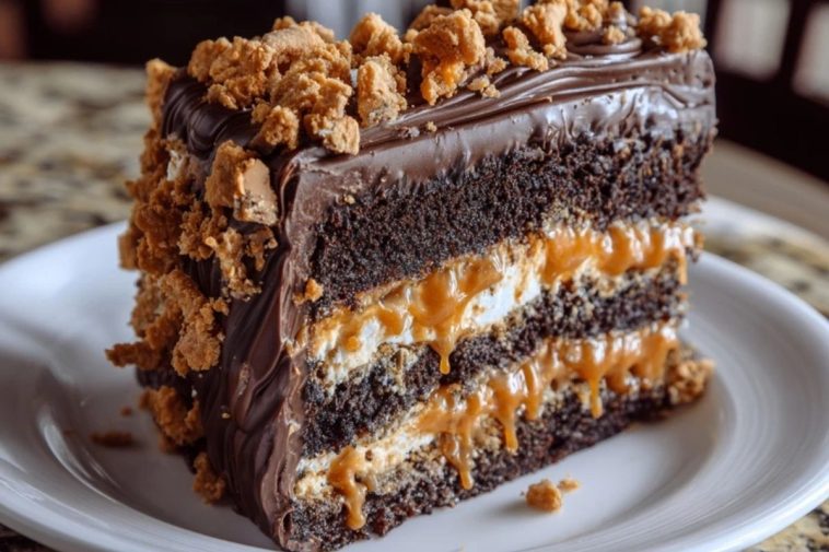 Butterfinger Bomb Cake
