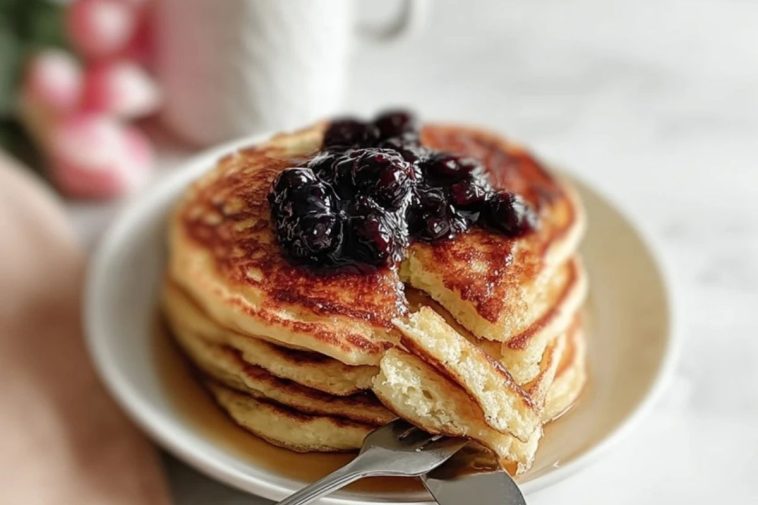 Fluffy Cottage Cheese Pancakes