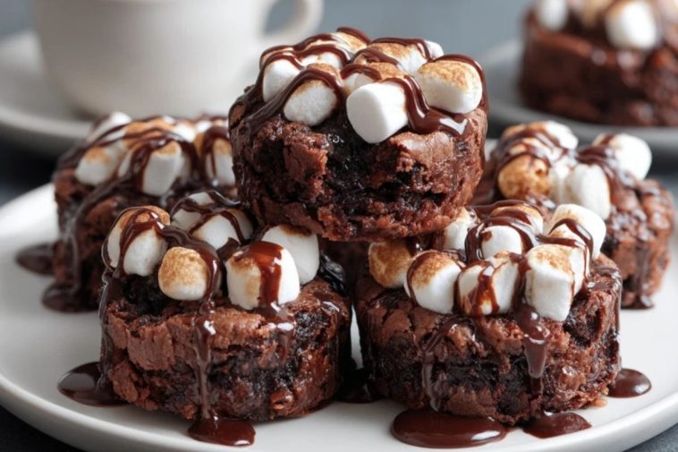 Hot Cocoa Brownie Bites