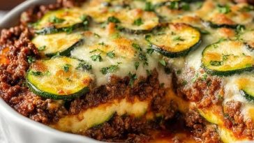 Low-Carb Ground Beef Zucchini Bake