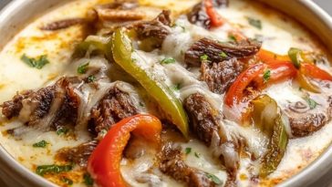 Philly Cheesesteak Soup