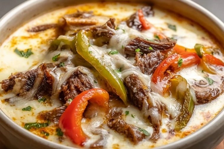 Philly Cheesesteak Soup