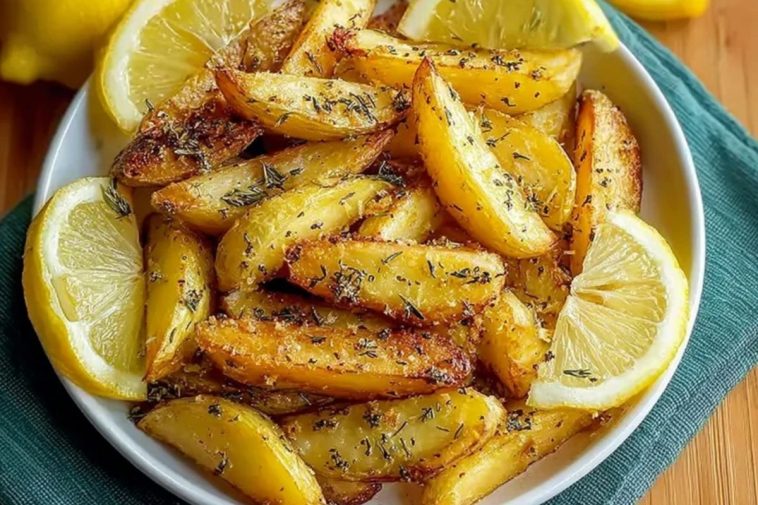 Simple Crispy Greek Lemon Potatoes