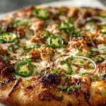 Spicy Chicken and Pickled Jalapeno Pizza