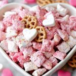 Valentine's Strawberry Cheesecake Puppy Chow