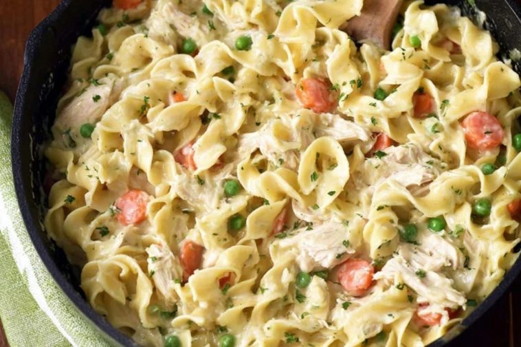 Best Chicken Pot Pie Noodles