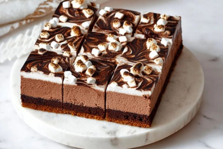 Cozy Hot Chocolate Cheesecake Bars