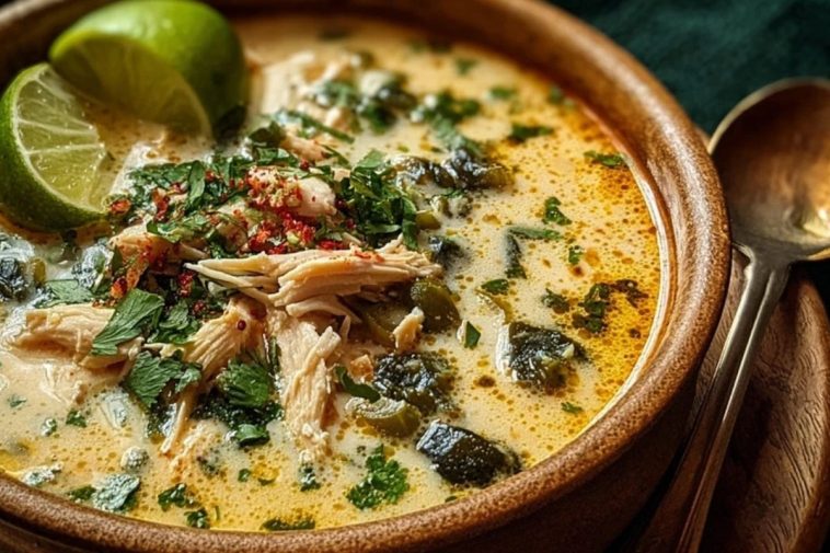 Creamy Chicken Poblano Soup