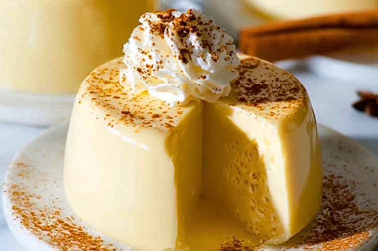 Creamy Eggnog Panna Cotta