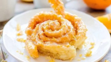 Homemade Glazed Orange Rolls