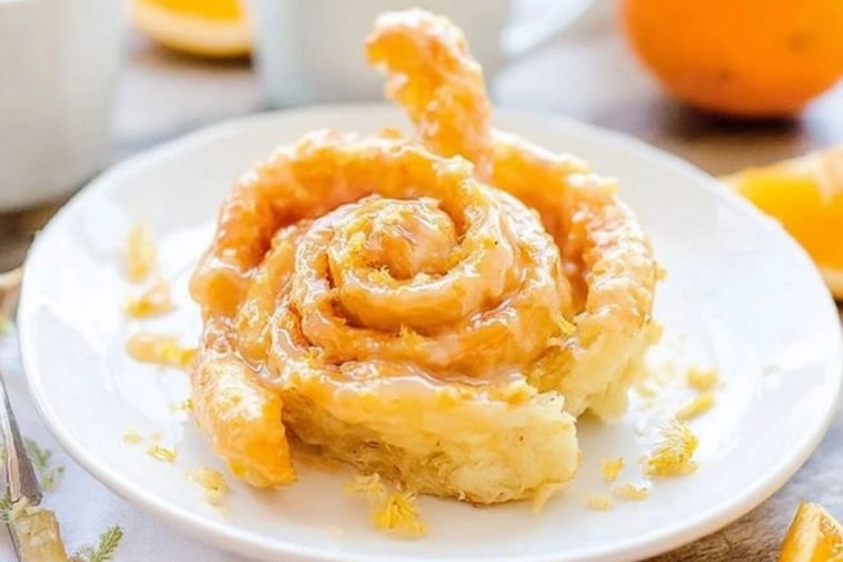 Homemade Glazed Orange Rolls