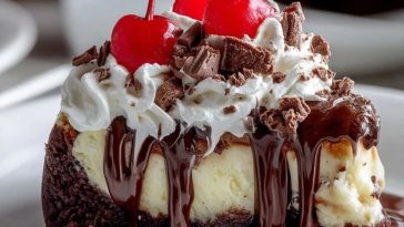 Hot Fudge Sundae Brownie Cheesecake