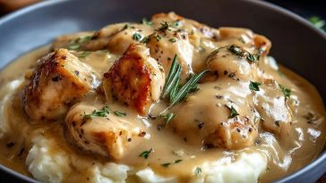 Slow Cooker Creamy Chicken & Gravy