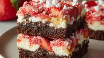 Strawberry Crunch Brownie Bars