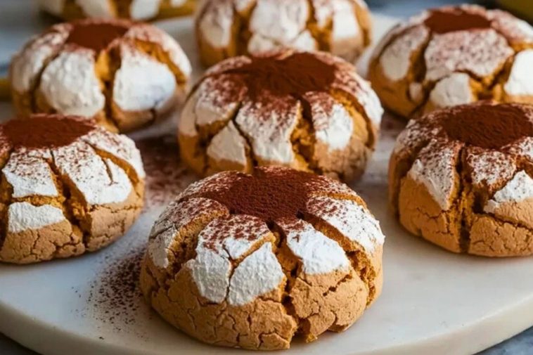 Tiramisu Crinkle Cookies