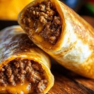 Beef and Cheese Chimichangas