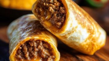 Beef and Cheese Chimichangas