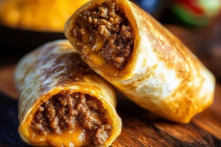 Beef and Cheese Chimichangas