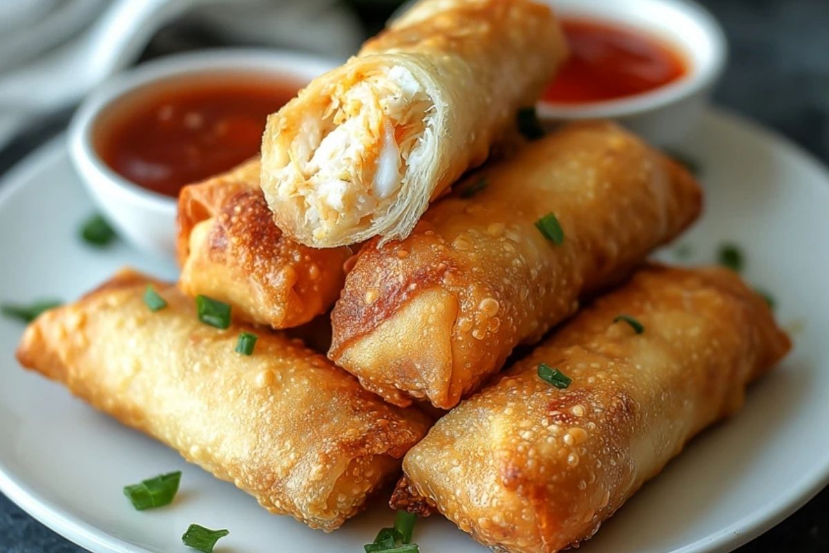 Crab Rangoon Egg Rolls