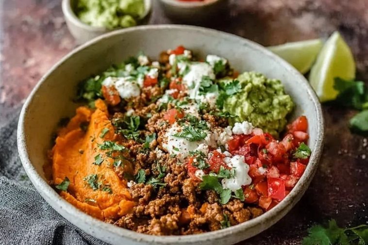 Delicious Ground Turkey Sweet Potato Bowl