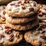 Frosted Butter Pecan Cookies