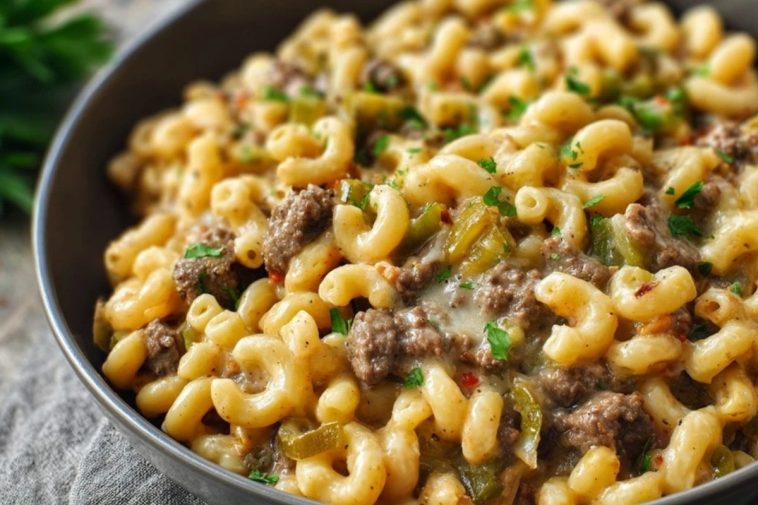 Philly Cheesesteak Pasta