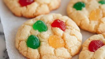 Retro Christmas Gumdrop Cookies