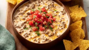 Simple Rotel Dip With Ground Beef