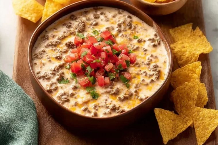 Simple Rotel Dip With Ground Beef