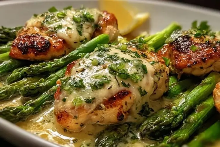 Caesar Chicken with Asparagus