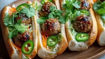 Korean BBQ Meatball Banh Mi