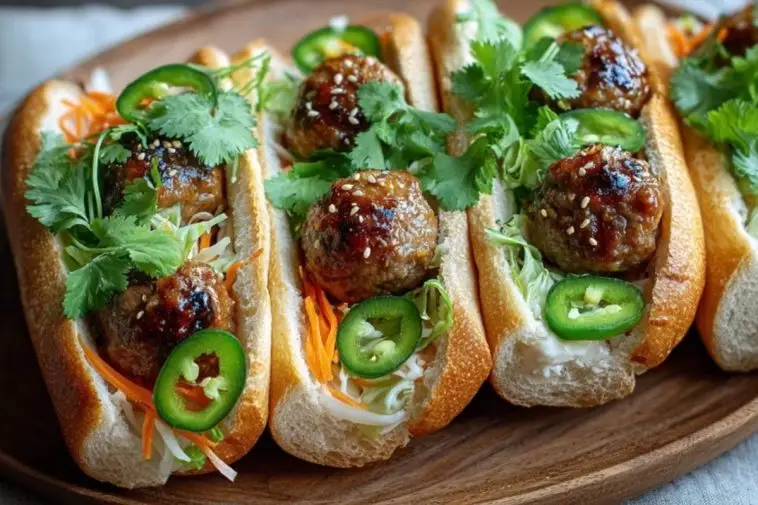 Korean BBQ Meatball Banh Mi