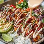 Chili Chicken Bowl with Coconut Lime Drizzle