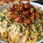 Creamy Cajun Chicken Linguine with Spicy Garlic Cheese Sauce
