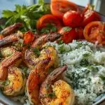 Garlic Butter Shrimp Bowl with Creamy Herb Rice