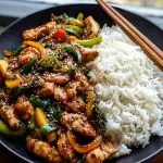 Garlic Chicken Stir-Fry with Rice