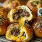Garlic Parmesan Cheeseburger Bombs