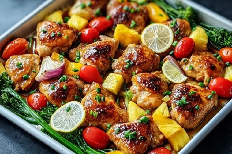 Hawaiian Chicken Sheet Pan