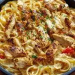 One-Pot Spicy Chicken Linguine in Creamy Sauce